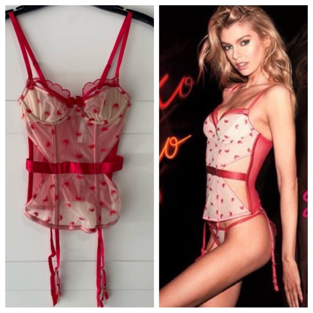 New! Victorias Secret special edition heart merrywidow corset 15737